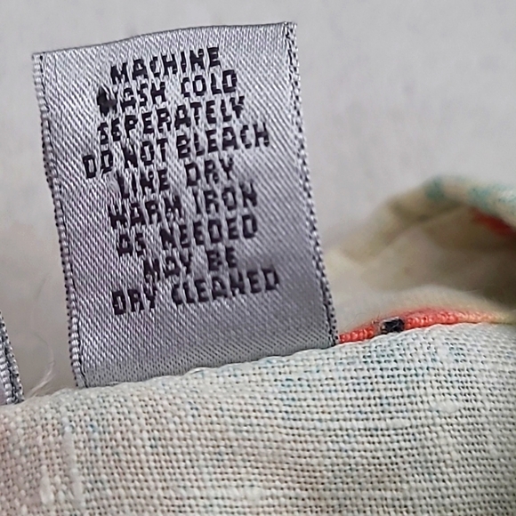 Chicos Linen Tropical Print Shirt Size 3 XL Button Down Resortwear Vacation - Picture 8 of 16